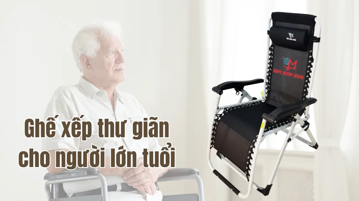 Ghế xếp tựa lưng cho người già