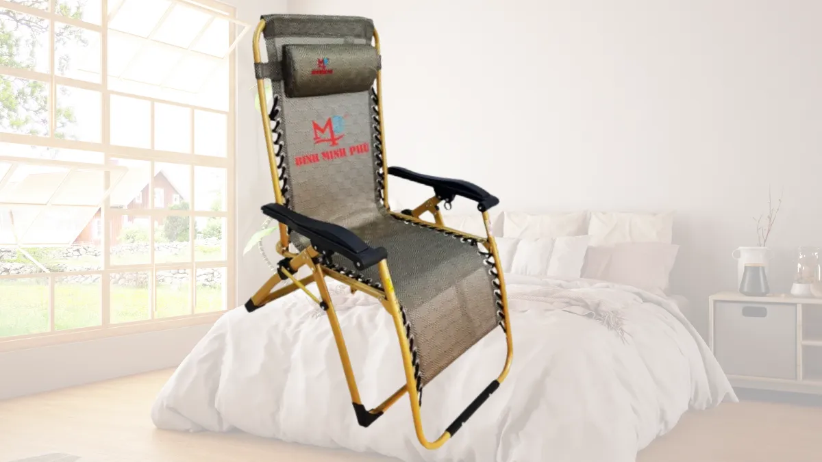 Ghế xếp khung thép sơn ánh kim