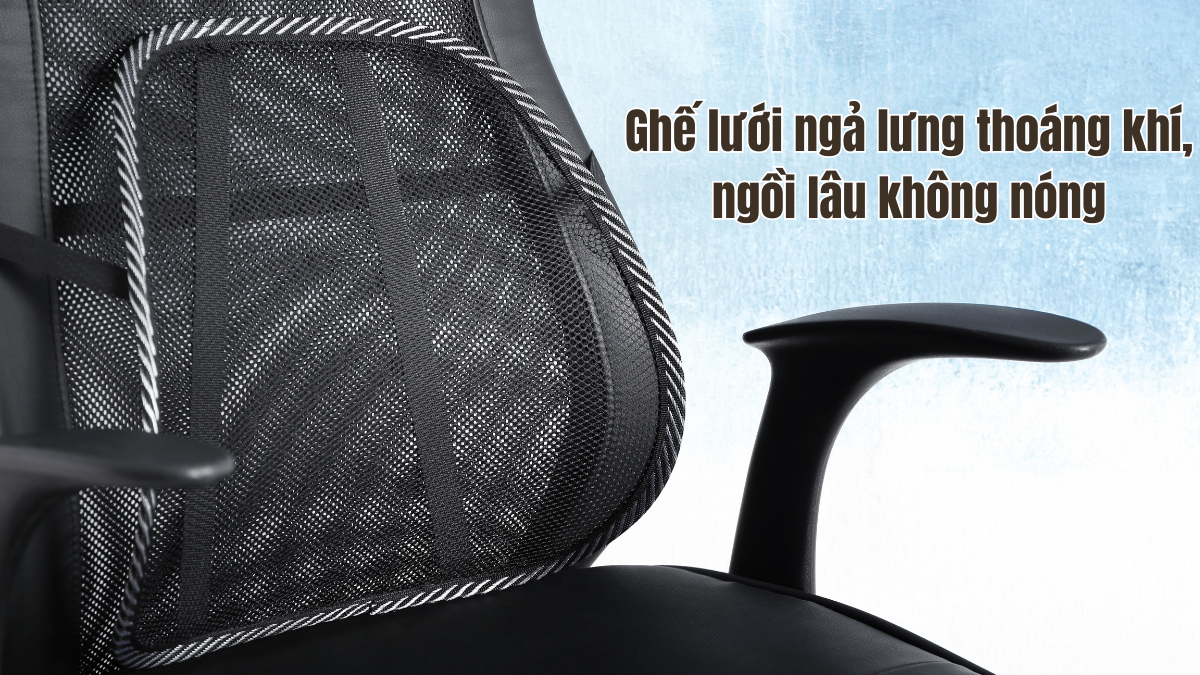 Ghế lưới ngả lưng thoáng khí