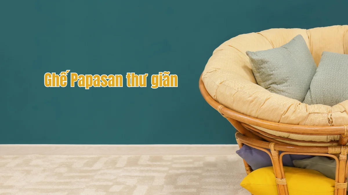 Ghế đọc sách thư giãn Papasan thư giãn thiết kế độc đáo
