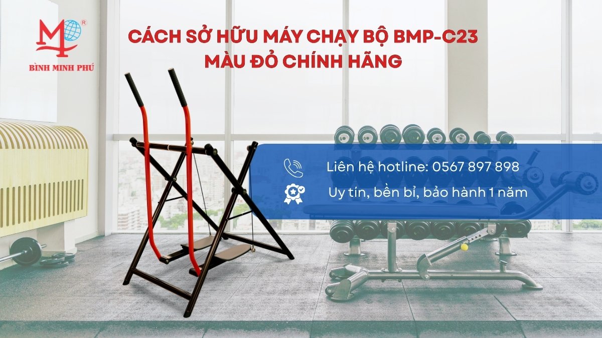 Cách mua máy chạy bộ trên không BMP-C23 màu đỏ
