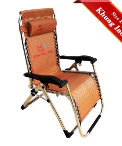 Ghế xếp thư giãn Minh Phú inox – size L lưới cao cấp [4815x]
